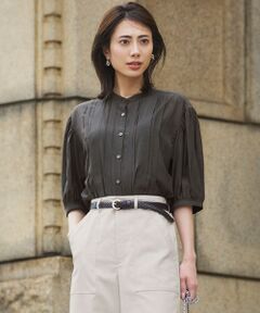 23区 / ニジュウサンク シャツ・ブラウス | 【接触冷感/速乾性/洗える】エアリーブライトローン タック ブラウス