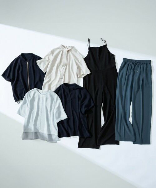 23区 / ニジュウサンク ブルゾン | 【一部店舗限定/吸水速乾/UVカット/接触冷感】ストレッチジョーゼット フレンチスリーブ ブルゾン | 詳細18