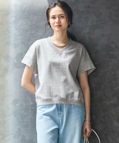 23区 / ニジュウサンク カットソー | 【SLOW/WEB限定】ラスティックテリー Vネック カットソー