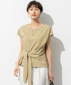 23区 / ニジュウサンク カットソー | 【SLOW/一部店舗限定】ライトツイストコットン サッシュデザイン Tシャツ