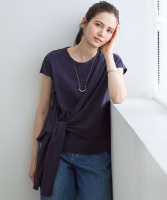 23区 / ニジュウサンク カットソー | 【SLOW/一部店舗限定】ライトツイストコットン サッシュデザイン Tシャツ