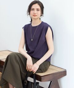 23区 / ニジュウサンク カットソー | 【SLOW/一部店舗限定】ライトツイストコットン 切り替えデザイン Tシャツ