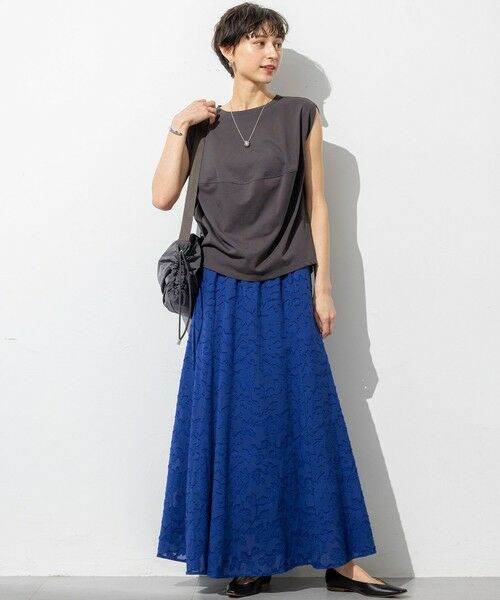 23区 / ニジュウサンク カットソー | 【SLOW/一部店舗限定】ライトツイストコットン 切り替えデザイン Tシャツ | 詳細2