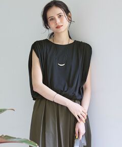 23区 / ニジュウサンク カットソー | 【SLOW/一部店舗限定】ファインゲージ ギャザー Tシャツ