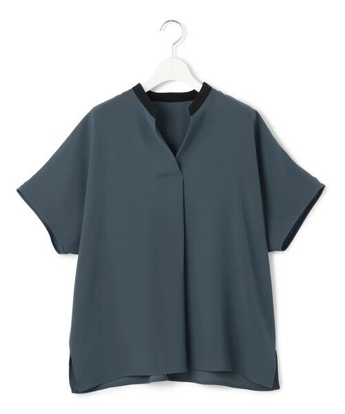 23区 / ニジュウサンク カットソー | 【吸水速乾/UVカット/接触冷感】ストレッチジョーゼット バンドカラー カットソー | 詳細8