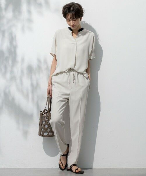 新品☆4L白系グレー系UVカット洋服のような水着4点♪ロングパンツ☆b913 SALE!】レディース水着 4点セット Tシャツ ロングパンツ
