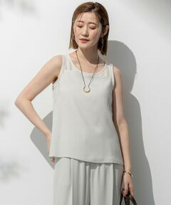 23区 / ニジュウサンク カットソー | 【吸水速乾/UVカット/接触冷感】ストレッチジョーゼット キャミソール