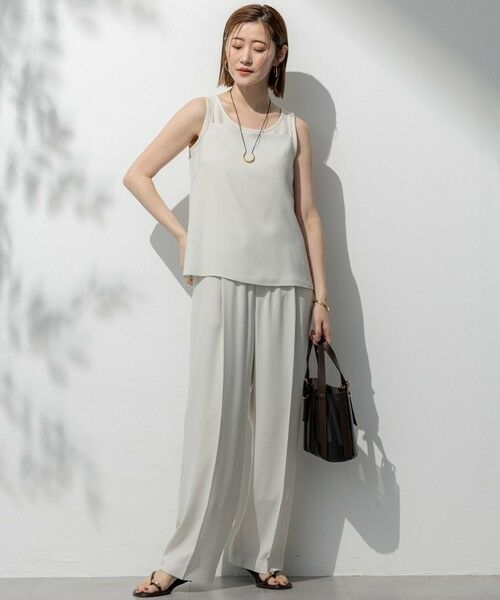 23区 / ニジュウサンク カットソー | 【吸水速乾/UVカット/接触冷感】ストレッチジョーゼット キャミソール | 詳細8