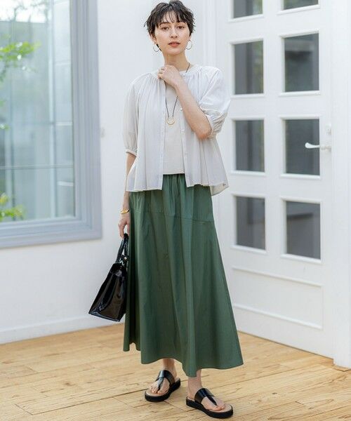 23区 / ニジュウサンク カットソー | 【洗える】クリアトリコットジャージー ティアードデザイン カットソー | 詳細3