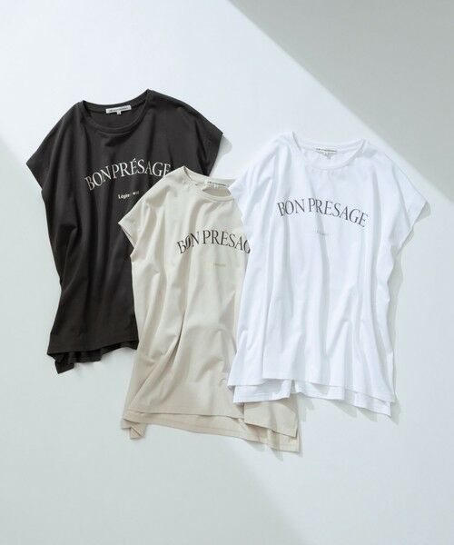 23区 / ニジュウサンク カットソー | 【接触冷感/洗える】BON-PRESAGE ロゴ フレンチスリーブ Tシャツ | 詳細6
