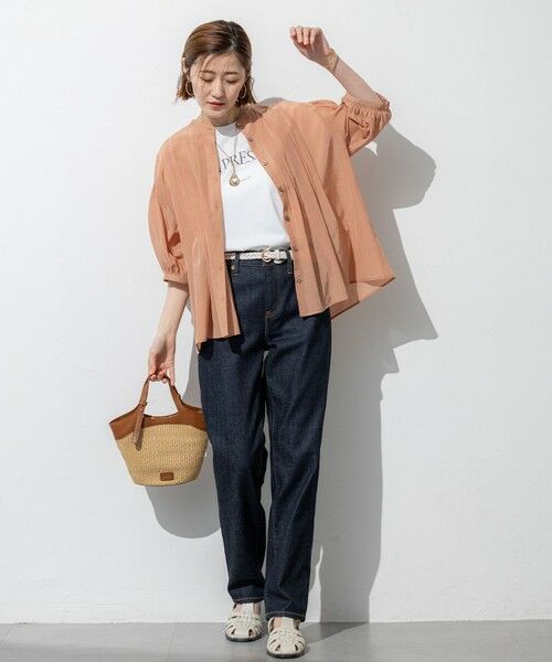 23区 / ニジュウサンク カットソー | 【接触冷感/洗える】BON-PRESAGE ロゴ フレンチスリーブ Tシャツ | 詳細3