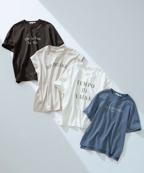 23区 / ニジュウサンク カットソー | 【接触冷感/洗える】BON-PRESAGE ロゴ フレンチスリーブ Tシャツ | 詳細10