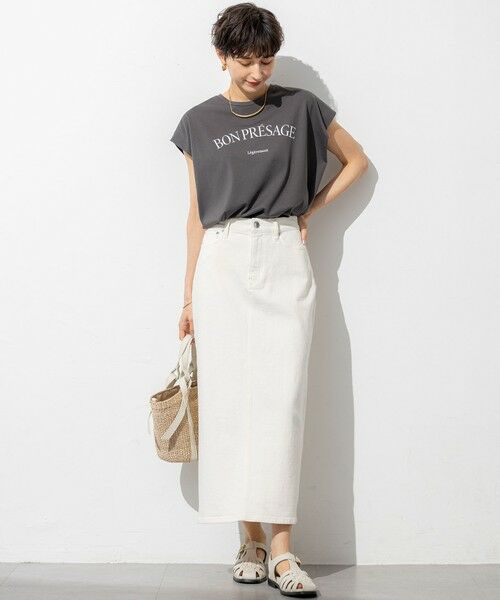 23区 / ニジュウサンク カットソー | 【接触冷感/洗える】BON-PRESAGE ロゴ フレンチスリーブ Tシャツ | 詳細11