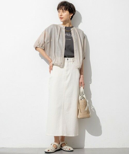 23区 / ニジュウサンク カットソー | 【接触冷感/洗える】BON-PRESAGE ロゴ フレンチスリーブ Tシャツ | 詳細13