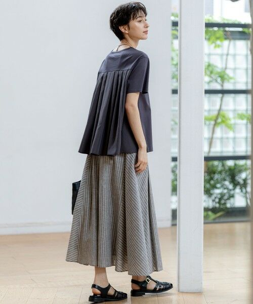 23区 / ニジュウサンク カットソー | 【汗じみ防止/洗える】スムースデザイン バックフレア カットソー | 詳細14