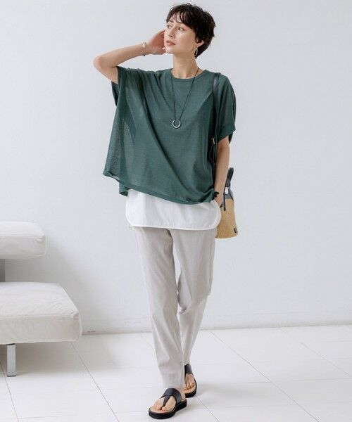 23区 / ニジュウサンク ニット・セーター | 【洗える】ライトシアー ハーフスリーブ ニット | 詳細7