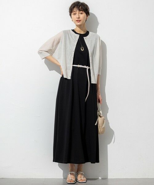 23区 / ニジュウサンク カーディガン・ボレロ | 【前後着用可能/洗える】シャイニーシアー 5分袖 カーディガン | 詳細4