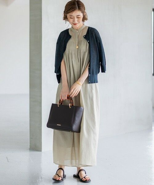 23区 / ニジュウサンク カーディガン・ボレロ | 【前後着用可能/洗える】シャイニーシアー 5分袖 カーディガン | 詳細21