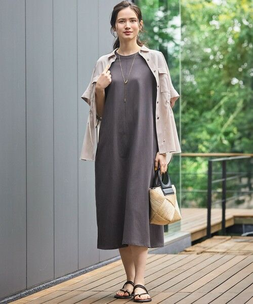 23区 / ニジュウサンク ロング・マキシ丈ワンピース | 【SLOW/一部店舗限定】MVSコットン T ワンピース | 詳細4