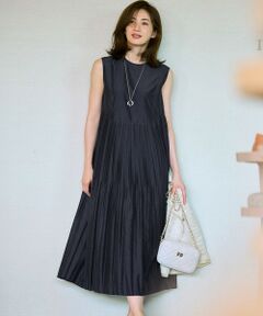 23区 / ニジュウサンク ロング・マキシ丈ワンピース | 【洗える】プリーツコンビ ワンピース