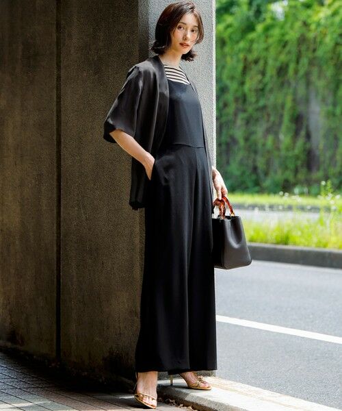 23区 / ニジュウサンク サロペット・オールインワン | 【一部店舗限定/吸水速乾/UVカット/接触冷感/洗える】ストレッチジョーゼット オールインワン | 詳細1