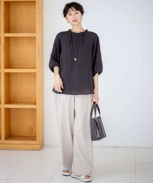 23区 / ニジュウサンク その他パンツ | 【洗える】トリアセスラブストレッチ ワイド パンツ | 詳細13