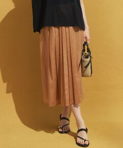 23区 / ニジュウサンク ミニ・ひざ丈スカート | 【洗える】ソフトシアーフィルム タック スカート