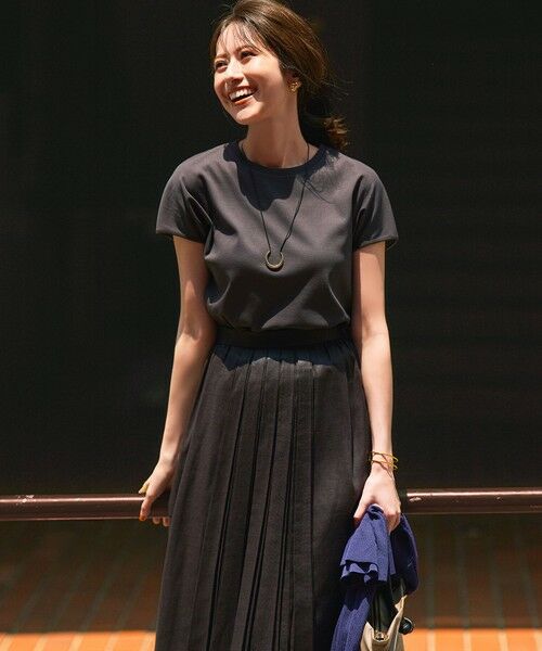 23区 / ニジュウサンク ミニ・ひざ丈スカート | 【洗える】ソフトシアーフィルム タック スカート | 詳細14