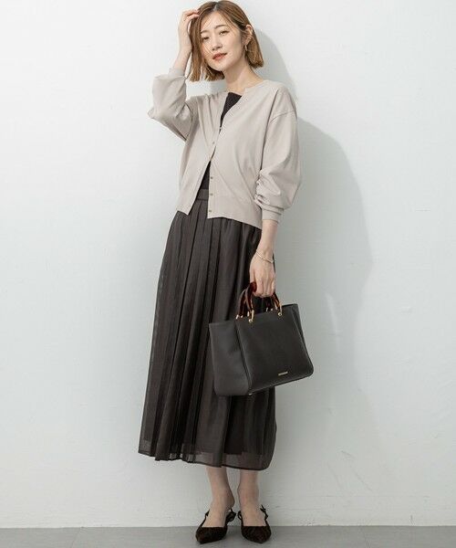 23区 / ニジュウサンク ミニ・ひざ丈スカート | 【洗える】ソフトシアーフィルム タック スカート | 詳細18