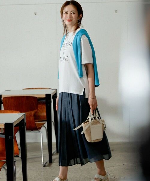 23区 / ニジュウサンク ミニ・ひざ丈スカート | 【洗える】ソフトシアーフィルム タック スカート | 詳細19