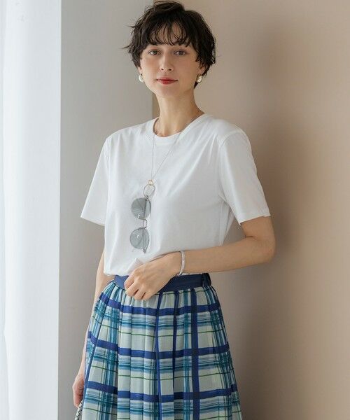 新品☆定価106,700円☆ブルマリン　カシュクールカットソー　Ｔシャツ☆ セール】 【洗える】コンパクトヤーン スムース Tシャツ