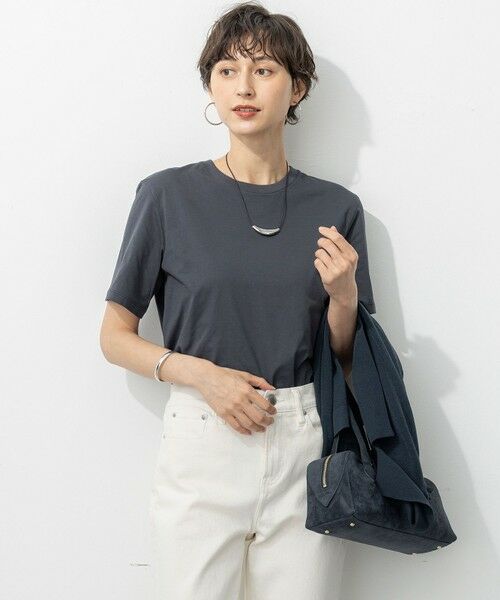 セール】 【洗える】コンパクトヤーン スムース Tシャツ