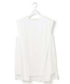 23区 / ニジュウサンク カットソー | 【洗える】コンパクトヤーン フレアデザイン ノースリーブ カットソー