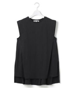 23区 / ニジュウサンク カットソー | 【洗える】コンパクトヤーン フレアデザイン ノースリーブ カットソー