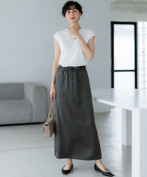 23区 / ニジュウサンク カットソー | 【洗える】コンパクトヤーン フレンチスリーブ Tシャツ | 詳細2