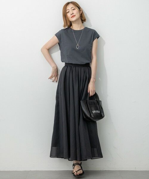 23区 / ニジュウサンク カットソー | 【洗える】コンパクトヤーン フレンチスリーブ Tシャツ | 詳細13