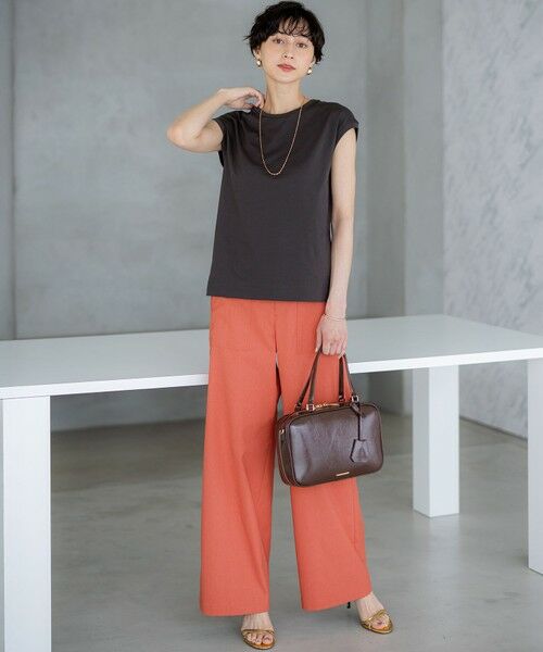 23区 / ニジュウサンク カットソー | 【洗える】コンパクトヤーン フレンチスリーブ Tシャツ | 詳細16