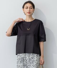 23区 / ニジュウサンク カットソー | 【洗える】シルエットスムースコンビ バックフレア カットソー