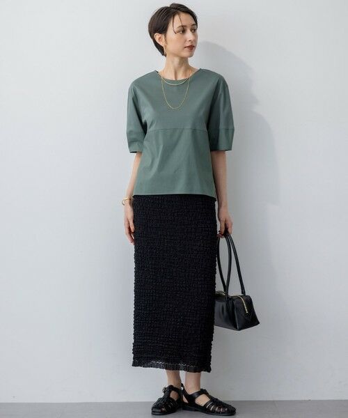 23区 / ニジュウサンク カットソー | 【洗える】シルエットスムースコンビ バックフレア カットソー | 詳細5