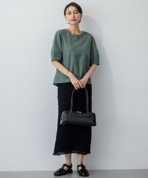 23区 / ニジュウサンク カットソー | 【洗える】シルエットスムースコンビ バックフレア カットソー | 詳細6