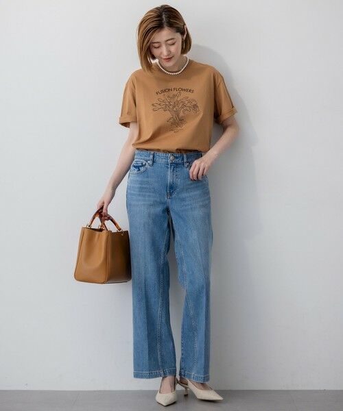 パンケーキさまへ♡23区❤︎コットン100% LOGO T-shirt ベージュ 楽天市場】ワイドパンツ / 公式 CUBE SUGAR 空紡糸 先染め