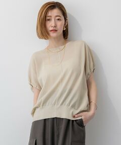 23区 / ニジュウサンク ニット・セーター | 【洗える】クリスピーシアールレックス ギャザースリーブ ラメ ニット