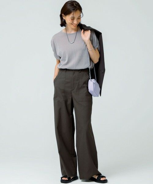 23区 / ニジュウサンク ニット・セーター | 【洗える】クリスピーシアールレックス ギャザースリーブ ラメ ニット | 詳細1