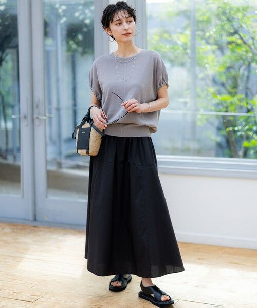 23区 / ニジュウサンク ニット・セーター | 【洗える】クリスピーシアールレックス ギャザースリーブ ラメ ニット | 詳細2