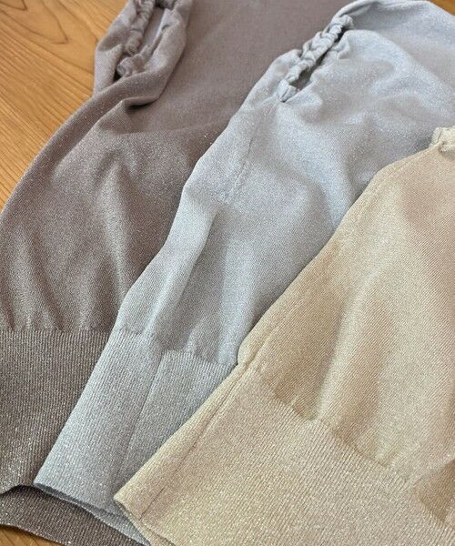 23区 / ニジュウサンク ニット・セーター | 【洗える】クリスピーシアールレックス ギャザースリーブ ラメ ニット | 詳細6