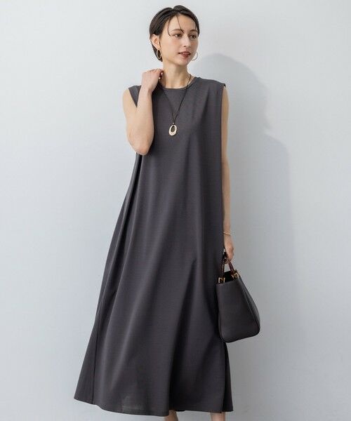極美品*23区 *2021ss 洗える ドライコットンシルクブレンドワンピース 美品✼洗える✼23区 コットンニットワンピース シルクブレンド