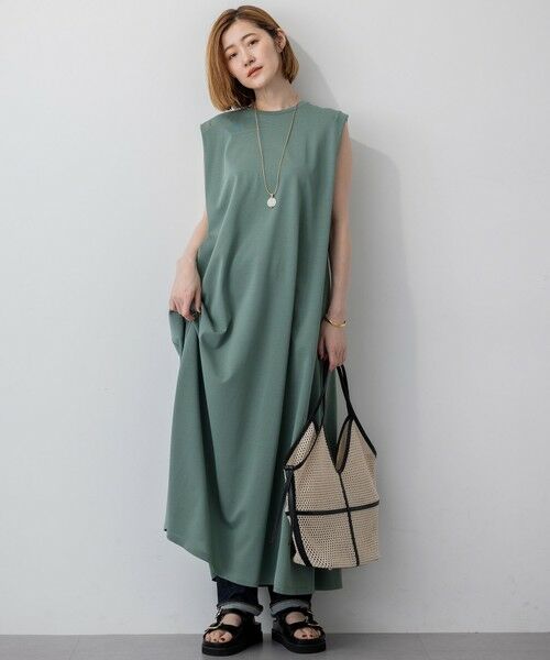 23区 / ニジュウサンク ロング・マキシ丈ワンピース | 【Oggi8月号掲載/接触冷感/洗える】ツイストコットンプレーティング スリーブレスワンピース | 詳細12