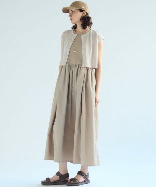 AUGUST ワンピース セール】 【VERYコラボ】ラスタークロス タックワンピース