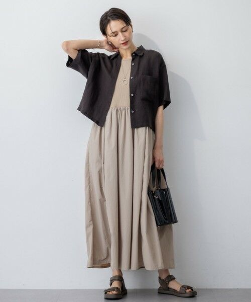 23区 / ニジュウサンク ロング・マキシ丈ワンピース | 【Oggi8月号掲載/洗える】ニットレイヤード ワンピース | 詳細2