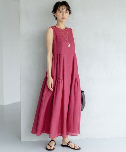 23区 / ニジュウサンク ロング・マキシ丈ワンピース | 【一部店舗限定/接触冷感/洗える】ラミータンブラー ノースリーブ ワンピース | 詳細3